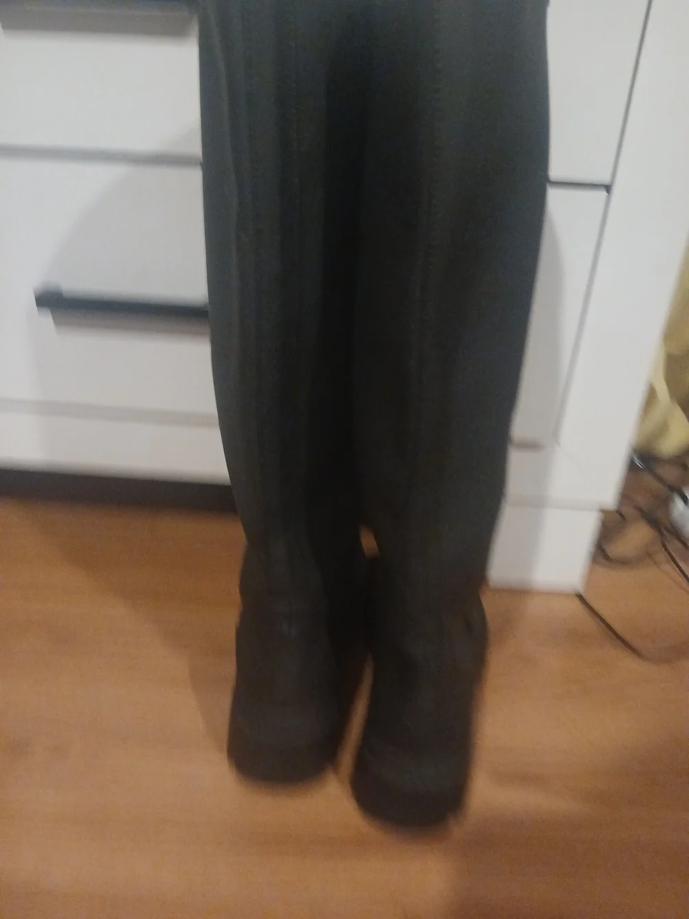 Black Women's Tall Winter Boots - Brand Unspecified